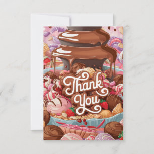 Cartões de agradecimentos de Chocolate Adorável