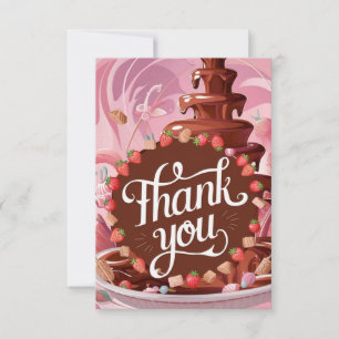 Cartões de agradecimentos de Chocolate Bonito
