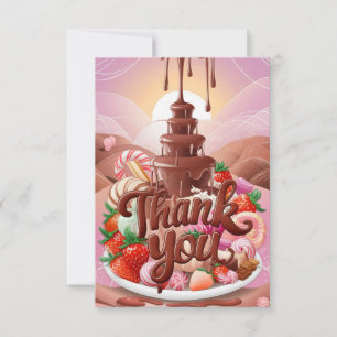 cartões de agradecimentos de Chocolate bonito