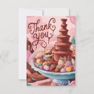 cartões de agradecimentos de Chocolate bonito Boho