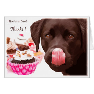 Cartões de agradecimentos De Chocolate - Cachorro