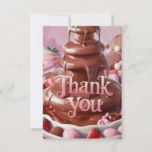 Cartões de agradecimentos de Chocolate Castanho