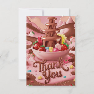 Cartões de agradecimentos de chocolate mágico deli