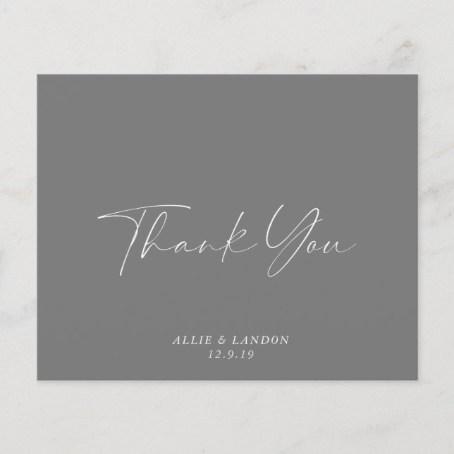 CARTÕES DE AGRADECIMENTOS DE CINZA ORÇAMENTAL (Frente)