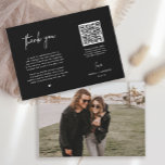 Cartões de agradecimentos de Código QR de Foto Mod<br><div class="desc">Cartões de agradecimentos de Código QR de Foto Preta</div>