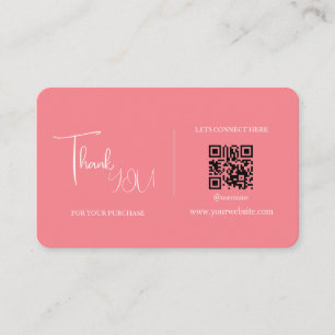 Cartões de agradecimentos de Código QR Personaliza