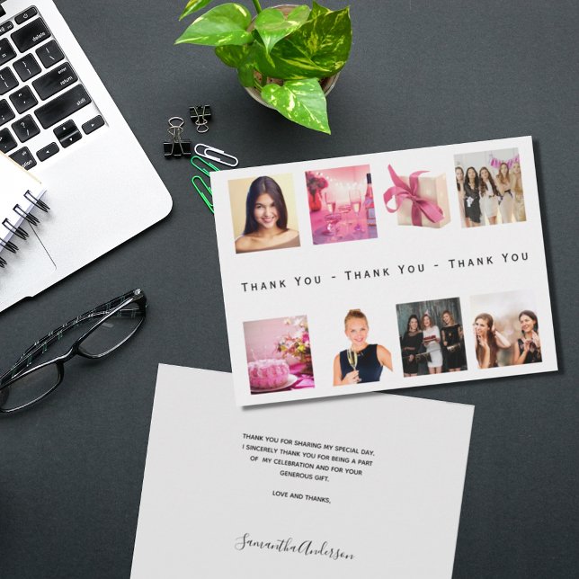 Cartões de agradecimentos de colagem de fotos de a (Criador carregado)