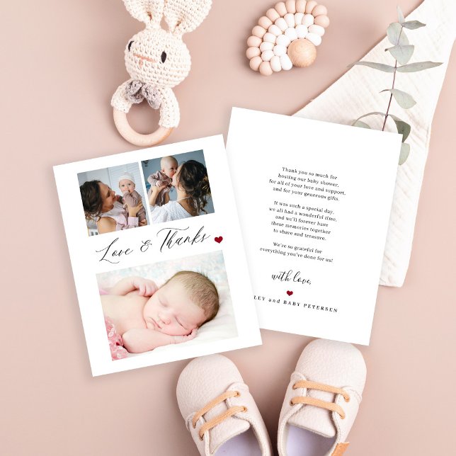 Cartões de agradecimentos de colagem de fotos do b (Criador carregado)