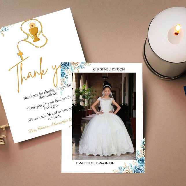 Cartões de agradecimentos de comunhão sagrado mode (Criador carregado)