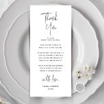 Cartões de agradecimentos de Configuração de Local<br><div class="desc">Este é o cartão editável Moderno, no design de script minimalista, tema preto e branco, Place Setting Obrigado Cards. Compartilhe o amor e mostre seu apreço aos seus convidados, quando eles sentarem em seu assento e lerem esse obrigado encantador personalizado que você coloca com o cartão de ajuste. É uma...</div>