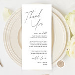 Cartões de agradecimentos de Configuração de Local<br><div class="desc">Este é o cartão editável Moderno, no design de script minimalista, tema preto e branco, Place Setting Obrigado Cards. Compartilhe o amor e mostre seu apreço aos seus convidados, quando eles sentarem em seu assento e lerem esse obrigado encantador personalizado que você coloca com o cartão de ajuste. É uma...</div>