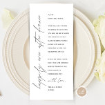 Cartões de agradecimentos de Configuração de Local<br><div class="desc">Este é o cartão moderno editável, no design de script minimalista, tema preto e branco, Place Setting Obrigado Cards (feliz para sempre após o janto). Compartilhe o amor e mostre seu apreço aos seus convidados, quando eles sentarem em seu assento e lerem esse obrigado encantador personalizado que você coloca com...</div>