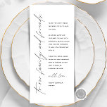 Cartões de agradecimentos de Configuração de Local<br><div class="desc">Este é o cartão editável Moderno, no design de script minimalista, tema preto e branco, Place Setting Obrigado Cards. Compartilhe o amor e mostre seu apreço aos seus convidados, quando eles sentarem em seu assento e lerem esse obrigado encantador personalizado que você coloca com o cartão de ajuste. É uma...</div>