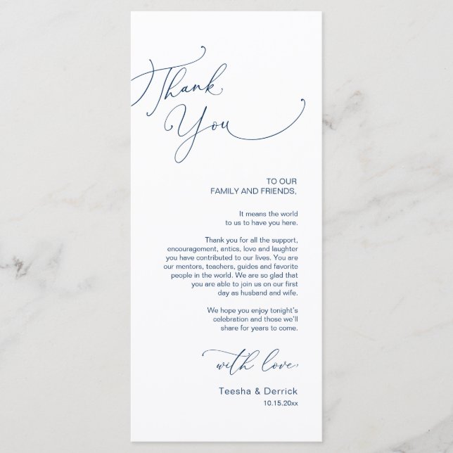 Cartões de agradecimentos de Configuração de Local (Frente)