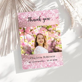 Cartões de agradecimentos de confirmação de foto d