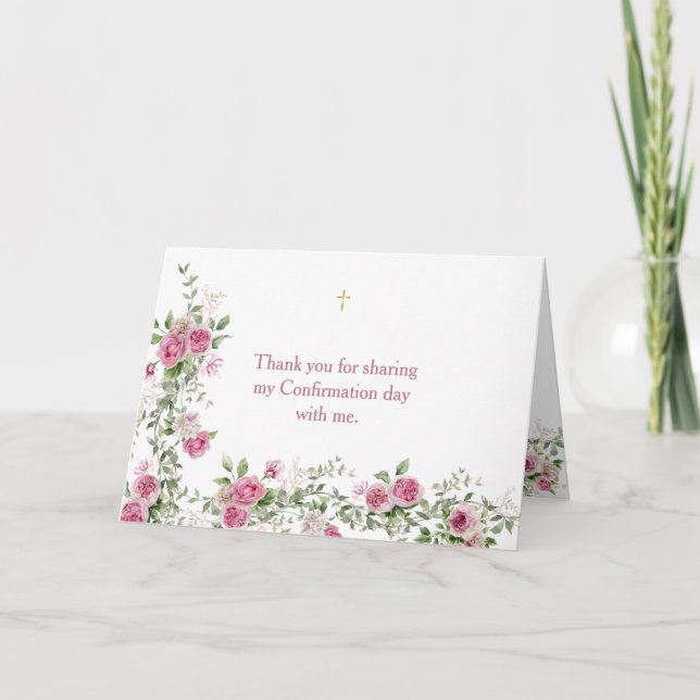 Cartões de agradecimentos de Confirmação Religiosa (Frente)