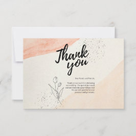 Cartões de agradecimentos de Cor de Água Laranja