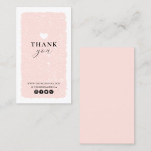 Cartões de agradecimentos de Coração Rosa