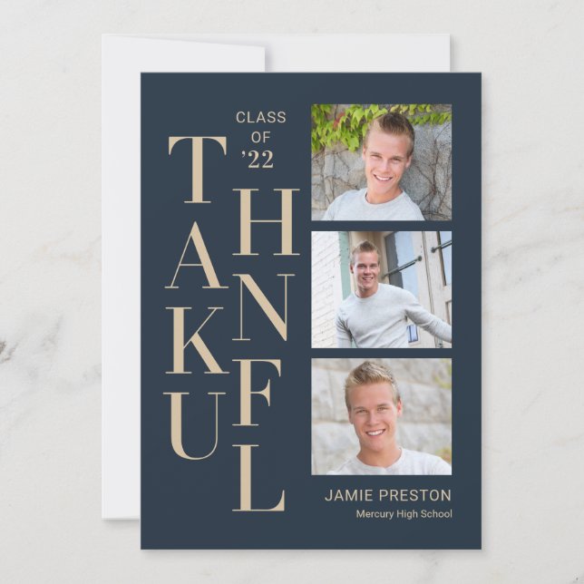 Cartões de agradecimentos de Cores Editáveis de Gr (Frente)