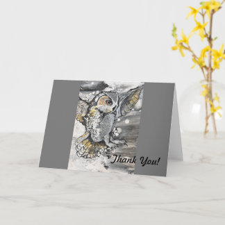 Cartões de agradecimentos de Coruja Original - den