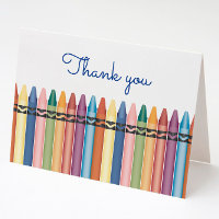 Cartões de agradecimentos de Crayons Cons Colorido