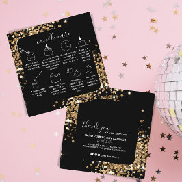 Cartões de agradecimentos de cuidado com velas Adi