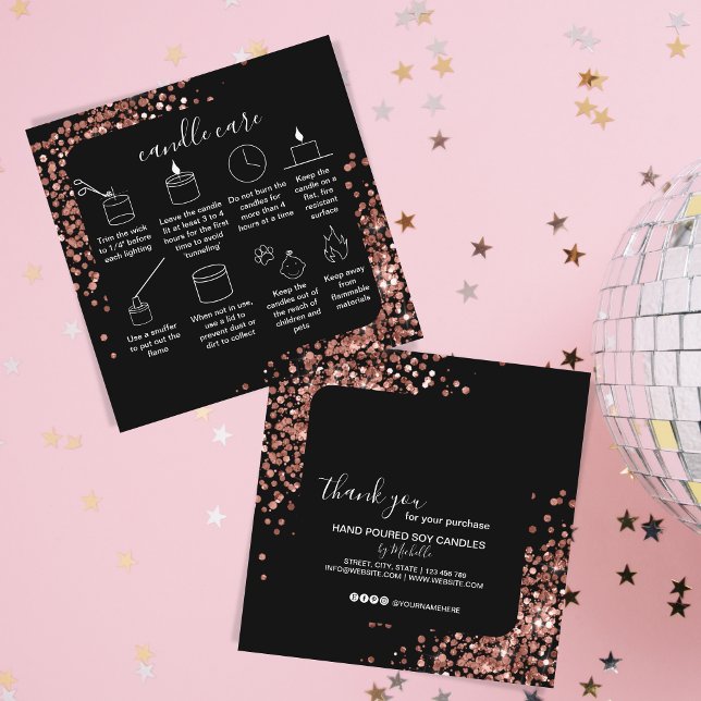 Cartões de agradecimentos de cuidado com velas Adi (Criador carregado)