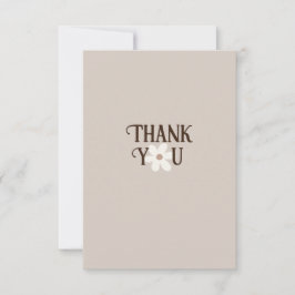 Cartões de agradecimentos de Daisy Boho Natural