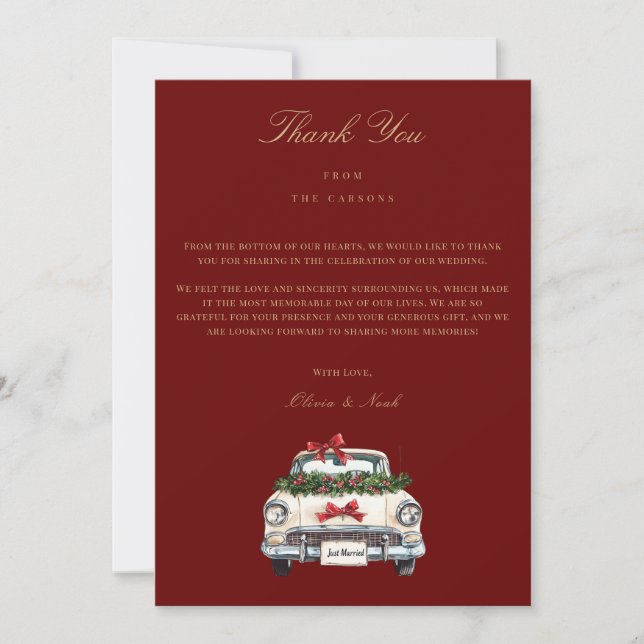 Cartões de agradecimentos de Decoração do Natal Ve (Frente)