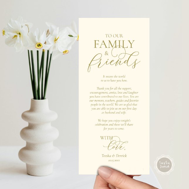 Cartões de agradecimentos de Definição de Local de (Romantic Dinner Place Setting Thank You Card, in Gold.)