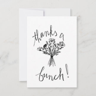 Cartões de agradecimentos de desenho floral minima