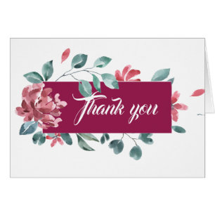 Cartões de agradecimentos de Design Borgonha