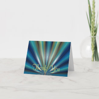 Cartões de agradecimentos de Design de cor azul-ve