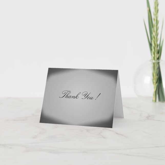 Cartões de agradecimentos de design preto e branco (Frente)