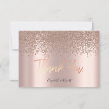 Cartões de agradecimentos de Diamantes Dourados El