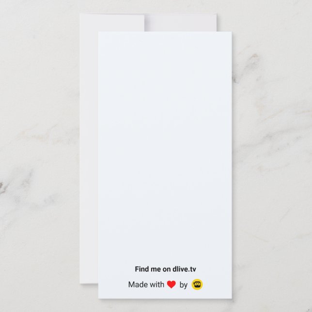 Cartões de agradecimentos de DLive (Frente)