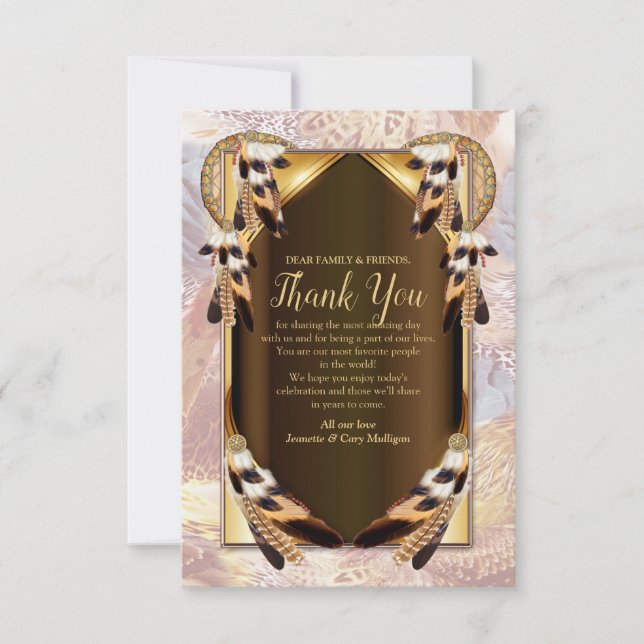 Cartões de agradecimentos de Dream Catcher (Frente)