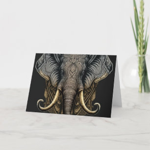 Cartões de agradecimentos de Elefante com Aquarela