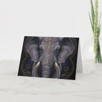 Cartões de agradecimentos de Elefante com Aquarela