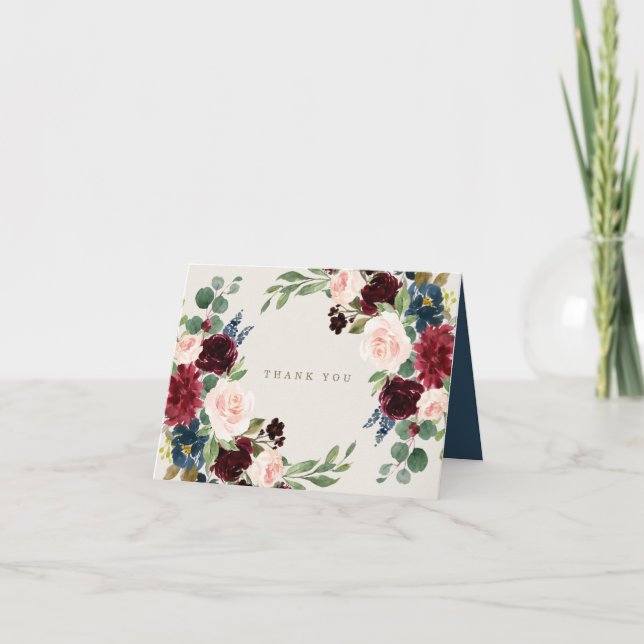 Cartões de agradecimentos de Elegância de outono (Frente)