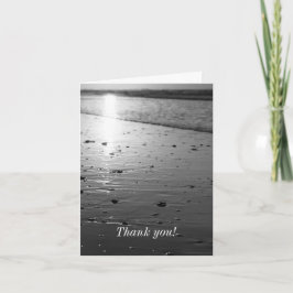 Cartões de agradecimentos de Escala de Cinza com A