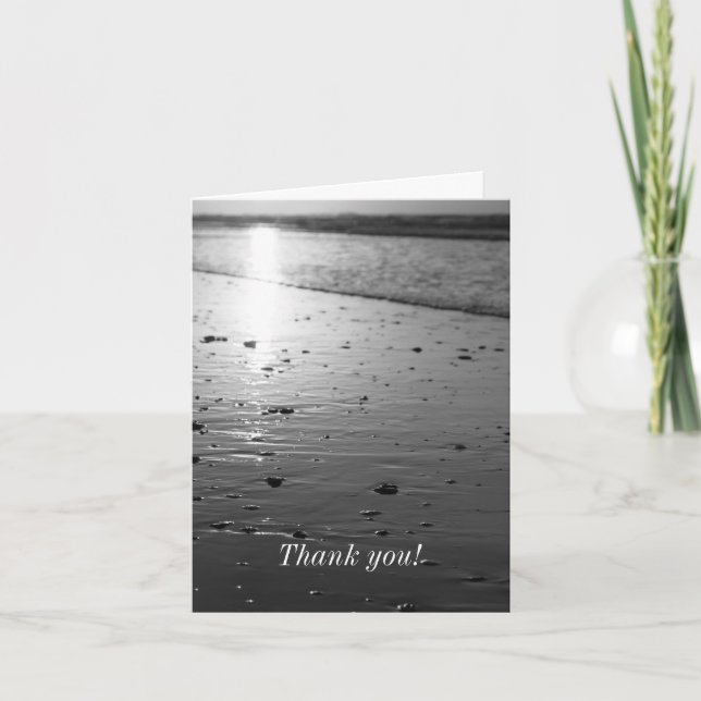 Cartões de agradecimentos de Escala de Cinza com A (Frente)