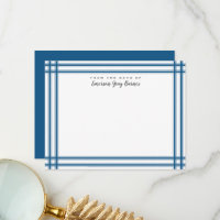 Cartões de agradecimentos de faixa azul