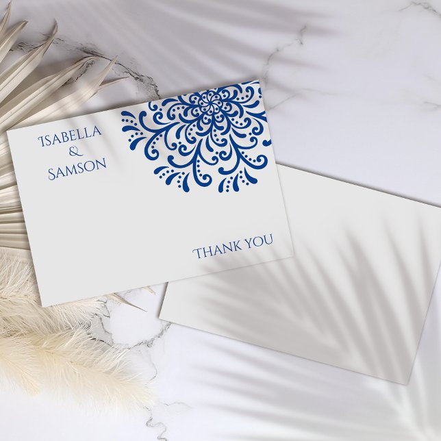 Cartões de agradecimentos De Farinha Azul Whimsica (Criador carregado)