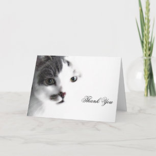 Cartões de agradecimentos de fechamento do rosto 