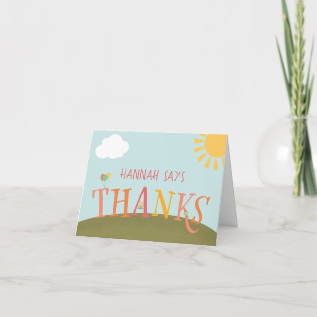 Cartões de agradecimentos de Festa de aniversário  (Frente)