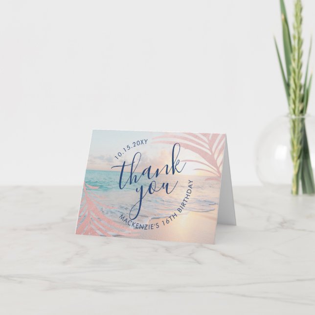 Cartões de agradecimentos de Festa de aniversário  (Frente)