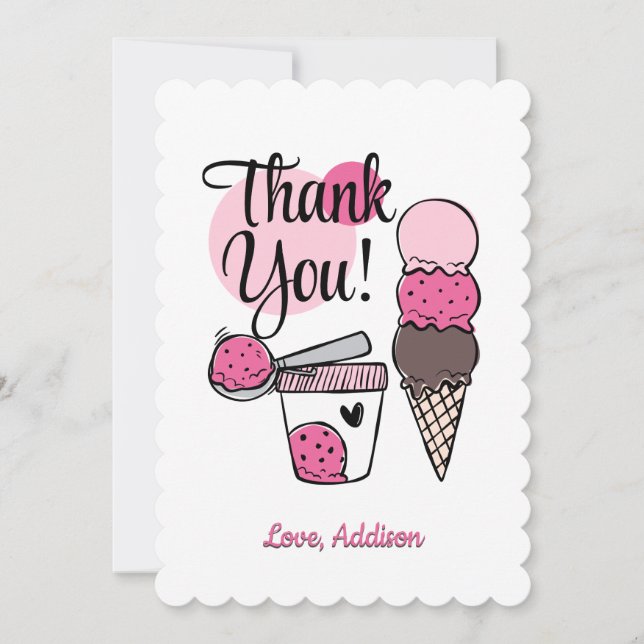 Cartões de agradecimentos de Festa de aniversário  (Frente)