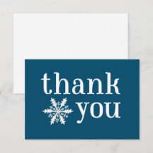 Cartões de agradecimentos de flocos de neve do inv