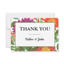 Cartões de agradecimentos de Flor de Aquarela